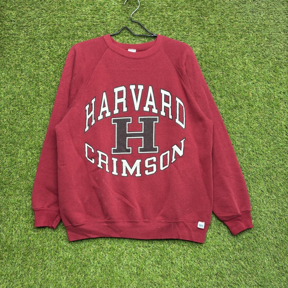 Harvard Crimson Sweatshirt Mens Large NCAA Basketball College Discus Athletic